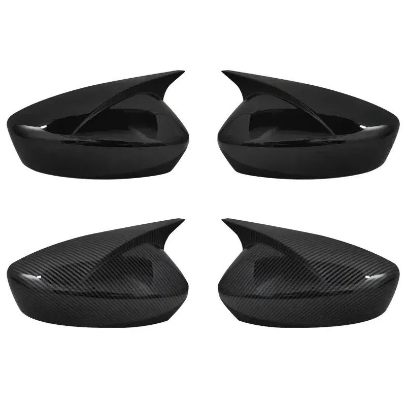 For Mazda 6 Atenza 2018- 3 Axela 2014-2018 ABS Car Rearview Side Mirror Cover Wing Cap Exterior Door Trim Adhesive Sticker