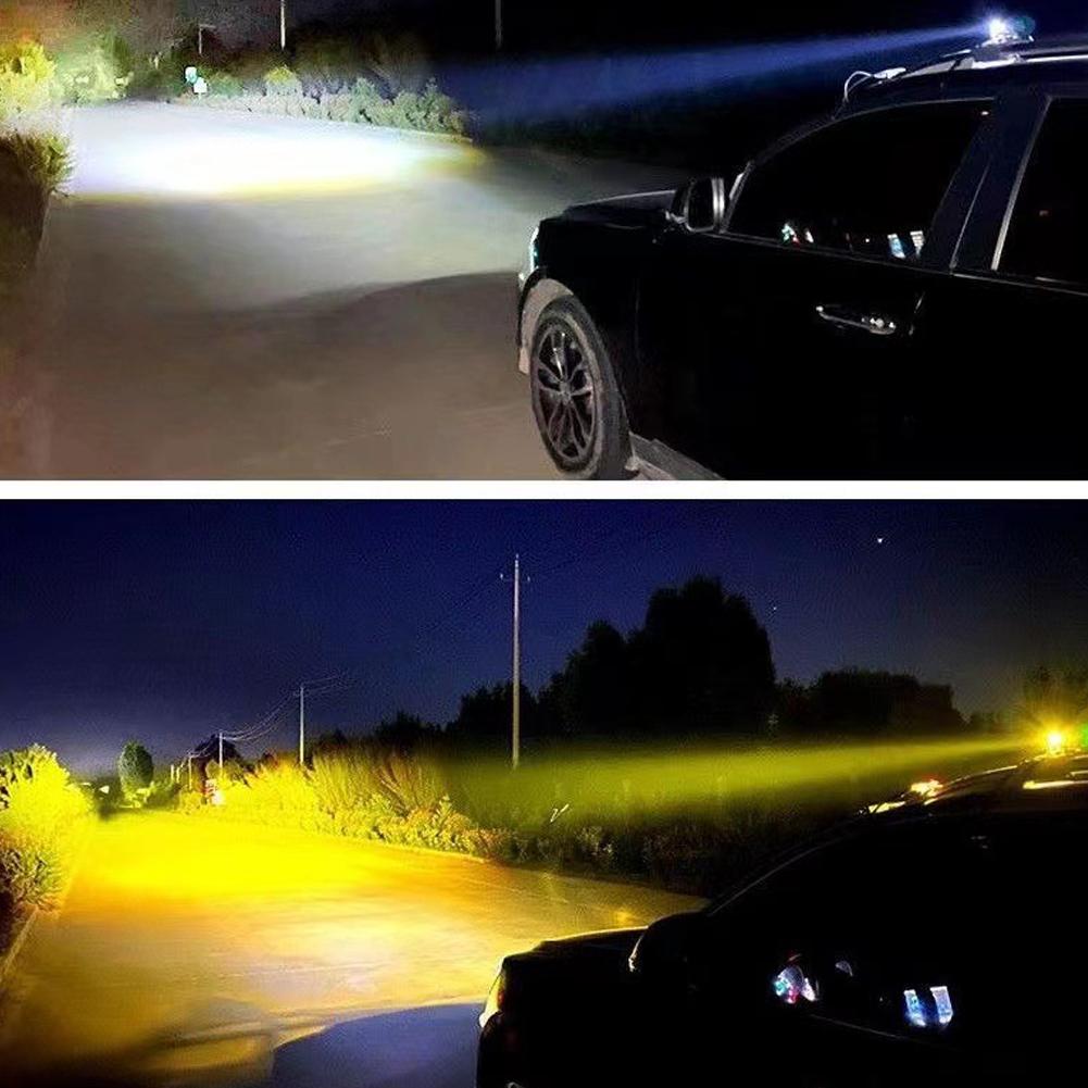 1set Universal Motorcycle Led Headlight Mini Projector Driving Fog Atv Light Dual Car Color Auxiliary Spotlight Lens Scoote O2i6