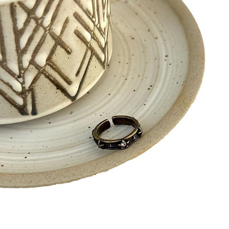 Y2K Retro Ring Open for Men Women Old Style Ring Hip Hop Punk Geometry Couple Ring Declaration Party Jewelry Gifts