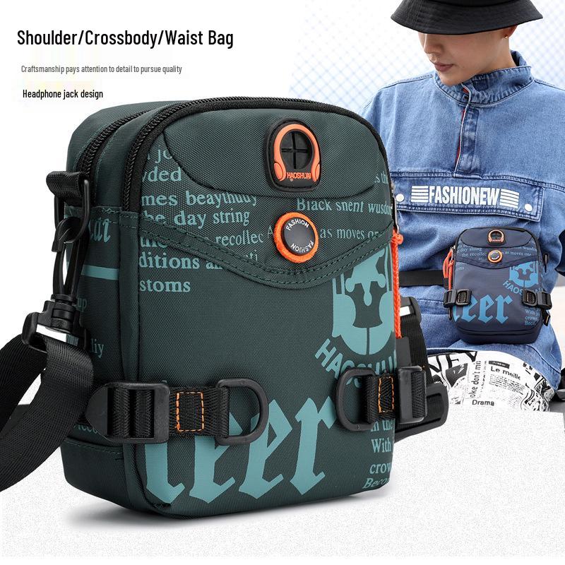 Haoshuai Herren Multifunktionale Outdoor Crossbody- und Hüfttasche