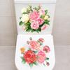 Blomster Toiletklistermærke Vandtæt Badeværelse Vægmærkat Toiletlåg Klistermærke Selvklæbende Aftagelige Dekaler Boligindretning
