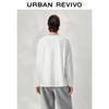 UR 2025 Autumn Women's Letter Print Cotton Long Sleeve T-Shirt