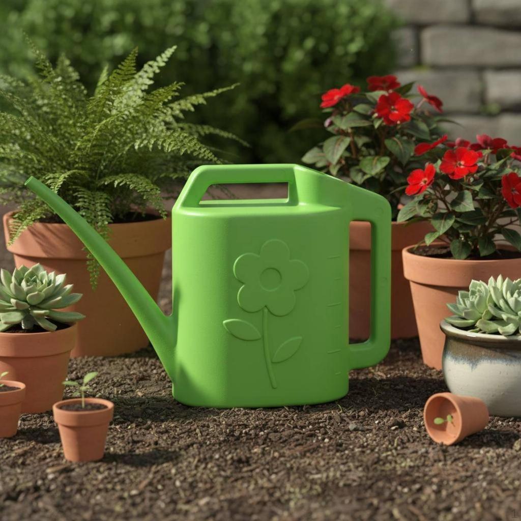 Indoor Plant Watering Can Large Capacity 4L Jug Thickened Body Flower Embossed Waterer for