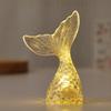 Electronic Candle Lamp Glowing Mermaid TailNight Light Desktop Ornament Micro Mini Decoration