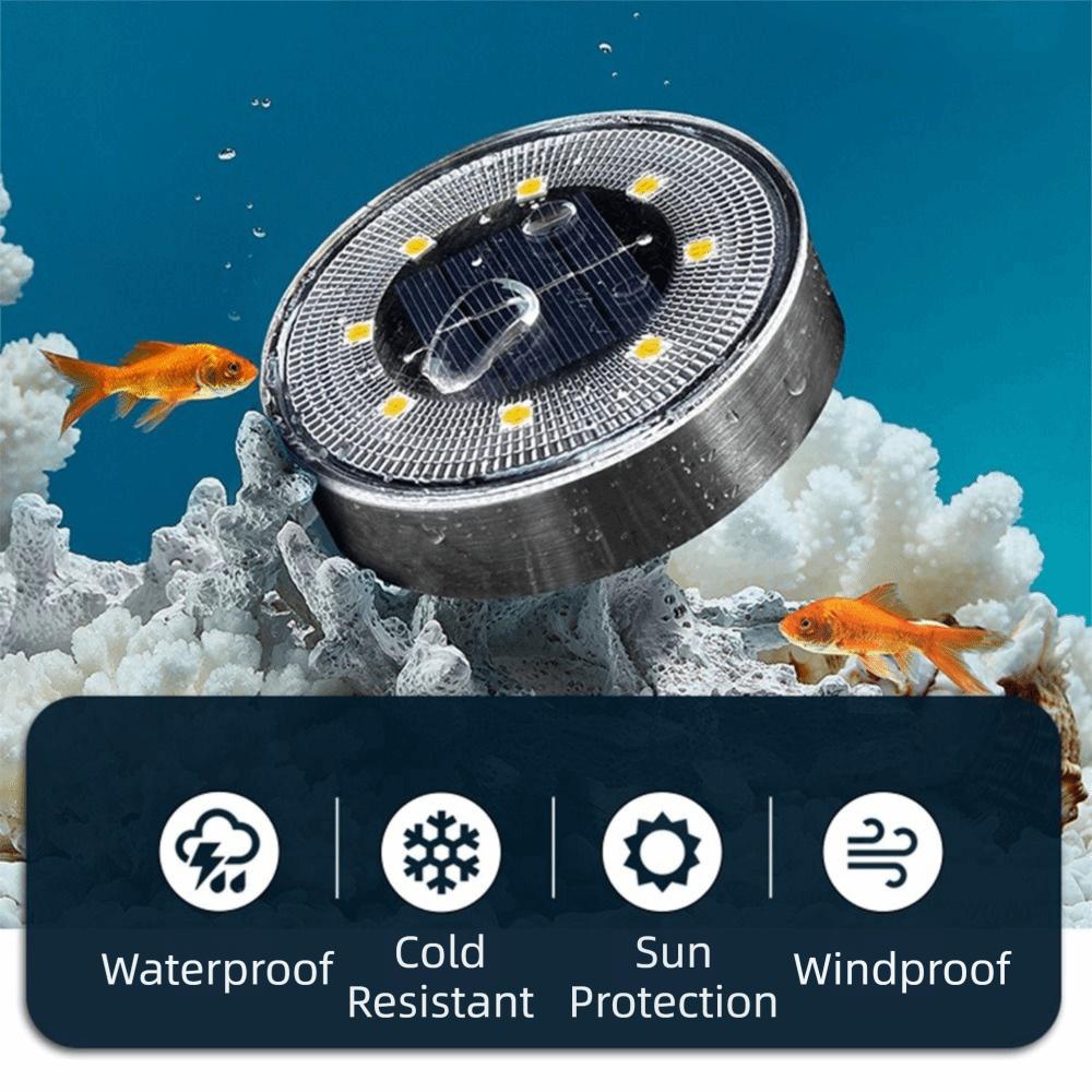 8 LED Buried Garden Light IP68 Waterproof Solar Underground Light Landscape Atmosphere