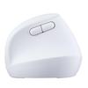 Digio2 Mini Ergonomic Wireless Mouse, Quiet, 5 Buttons, Blue LED, White
