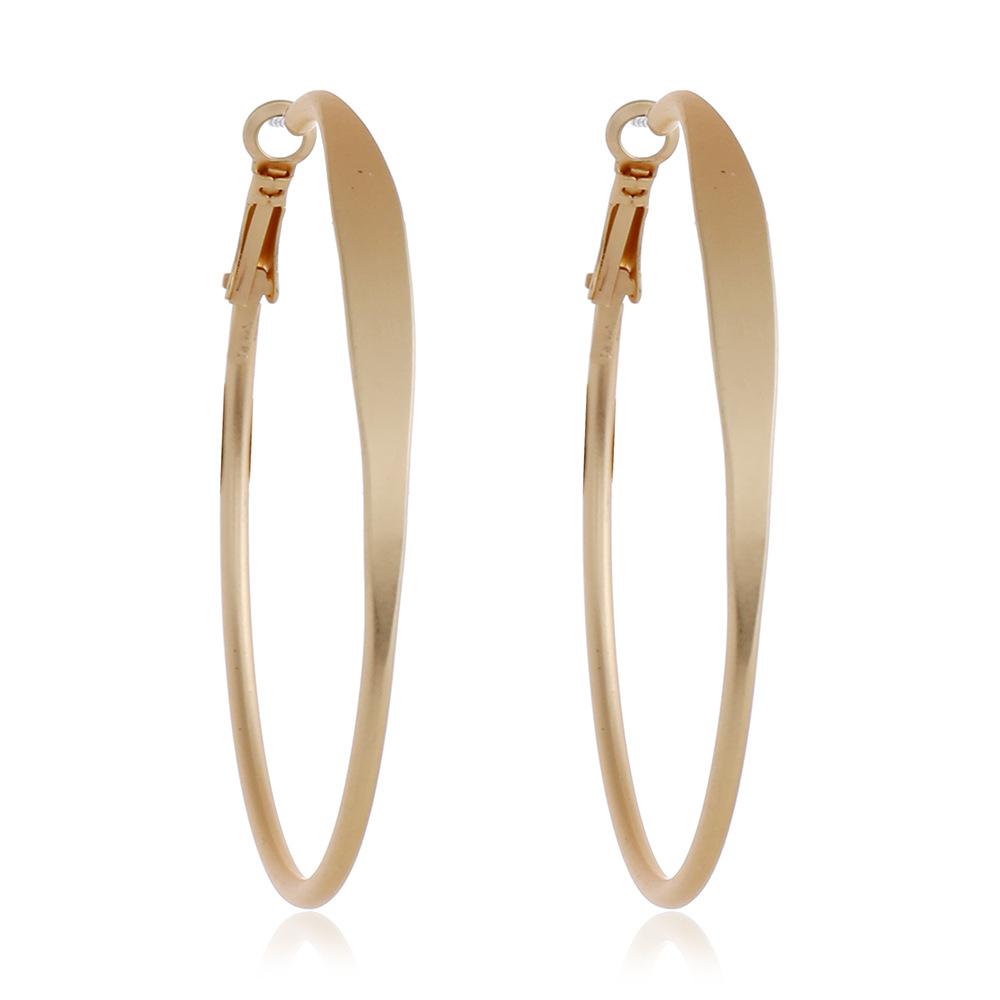 Fashion Hipster Simple Exaggerated Circle Earrings, Temperament Personality Versatile Earrings Alloy Earrings Women