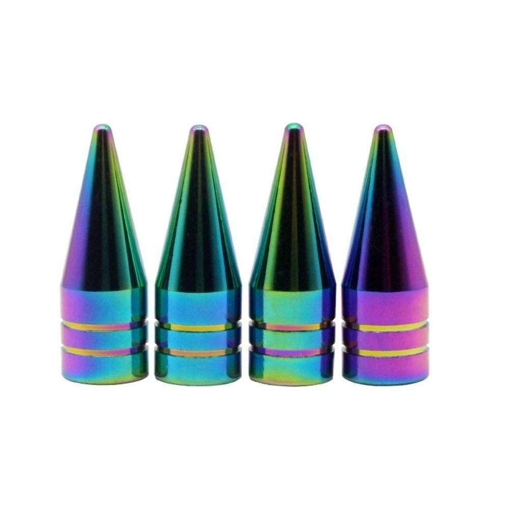4pcs Anti Rust Anodized Tire Valve Caps Motorcycle Electric Vehicle Valve Core  for Car SUV Truck