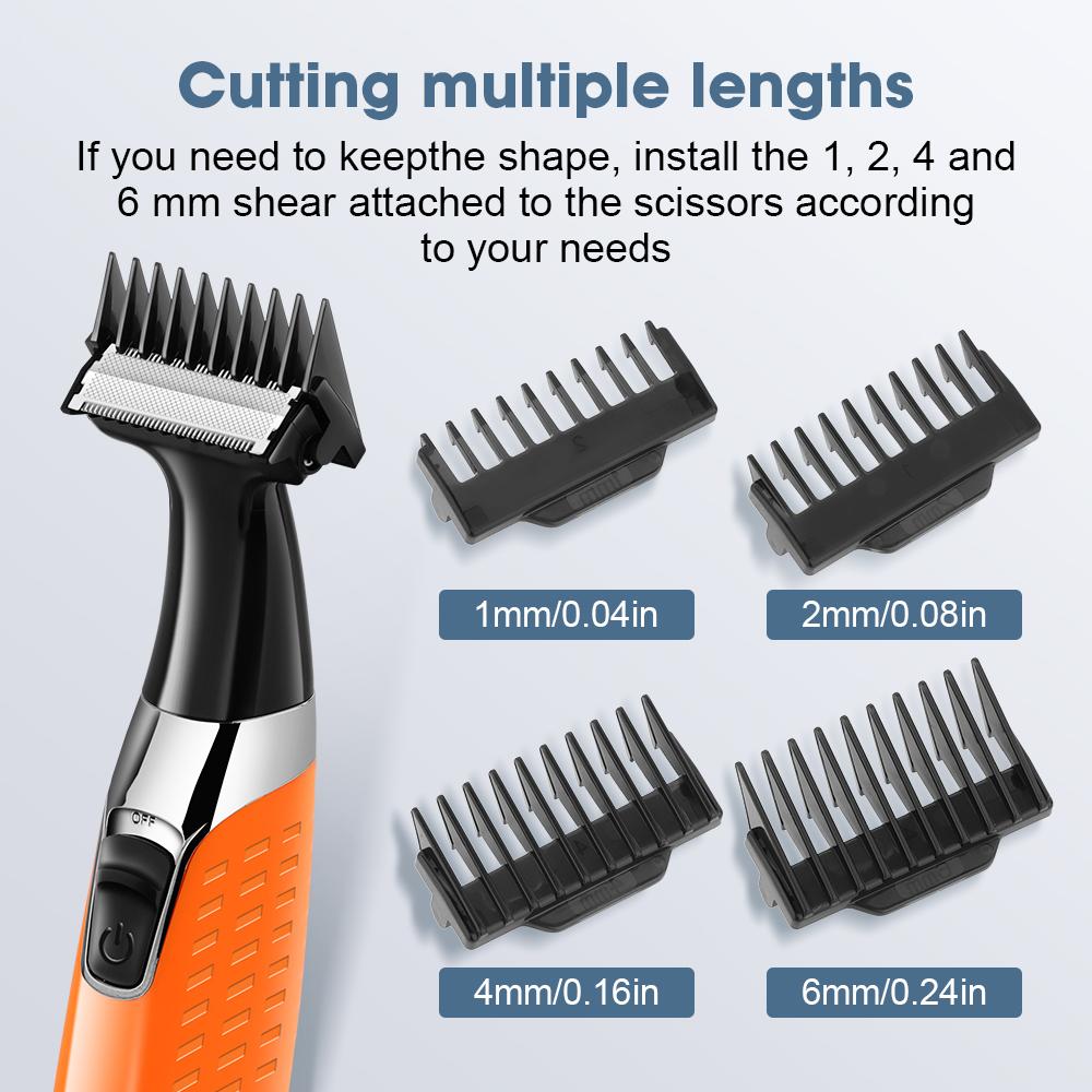 Waterproof Electric Shaver Eyebrow Trimmer USB Rechargeable Razor Men's Beard Trimmer Shaving Machine for Men