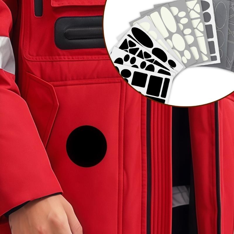 4 Pcs Adhesive Fabric Patches Waterproof Down Jackets Repair Patches for Skiing Hiking Winter Sleep Bags