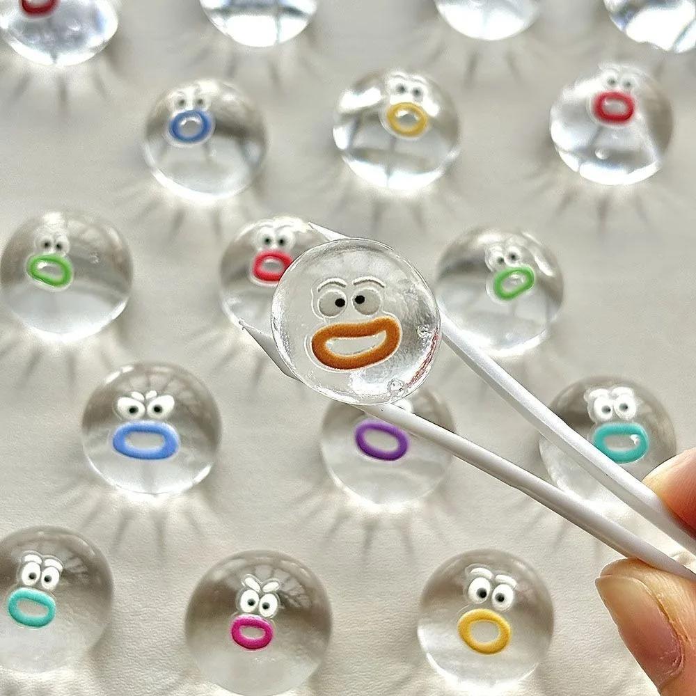 10pcs Squishy Mini Transparent Expression  Stress Relief Toy Sensory Fidget Toys for Kids Adults Anxiety Relaxation Squeeze Gift