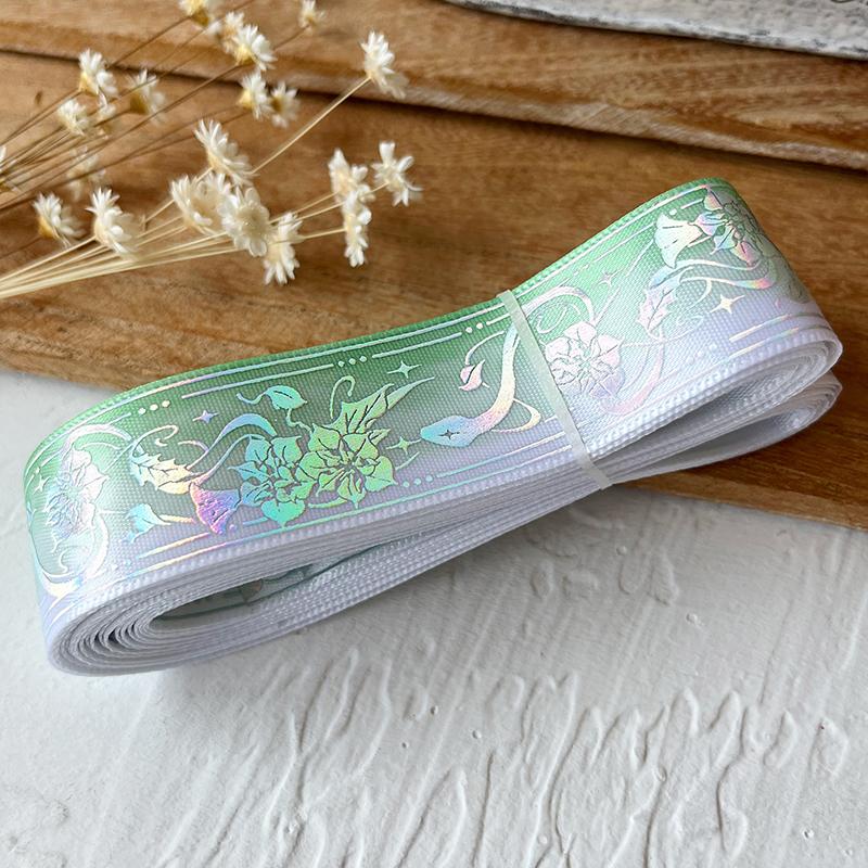 2.5cmx4.5m/Roll Packaging Ribbons Decorative Multiple Colors Brooch Badge Hot Stamping Pattern Headwear Hat Cartoon Gift Box