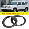 Für Jeep Patriot 2011-2017 2 Stück ABS Frontblenden Scheinwerfer-Zierleisten Abdeckung Dekoration Lampenhauben Schwarz Auto Auto Styling Zubehör