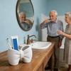 Bow Shape Toothbrush Holder Cute Makeup Brushes Holder Shaver Organizer Rack 3D Printing Double-basin Toothbrush Toothpaste Rack
