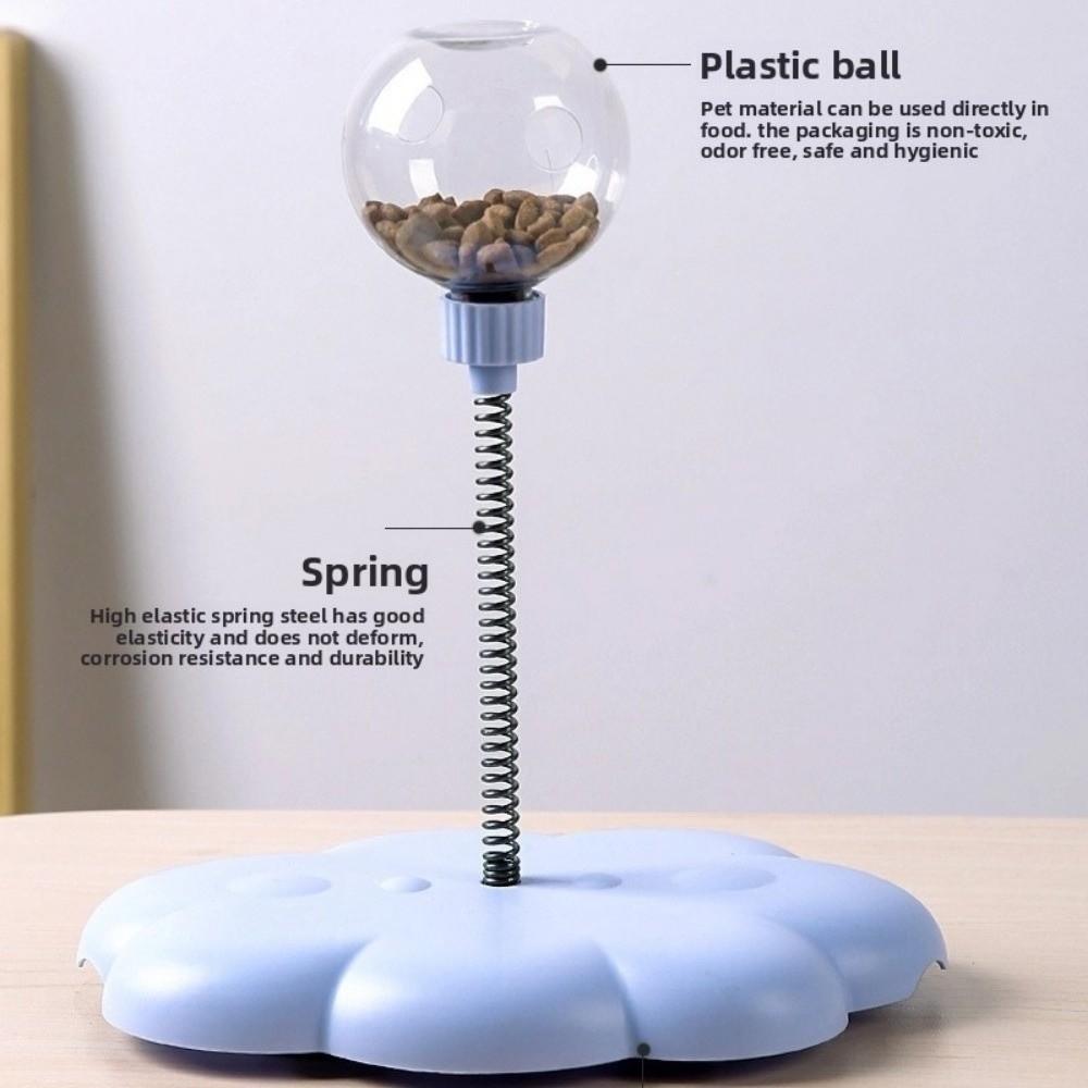 PP Cat Toy Wheel with Spring Self-Entertaining Toys New Loaded Food Dispenser  For Kittens and Cats