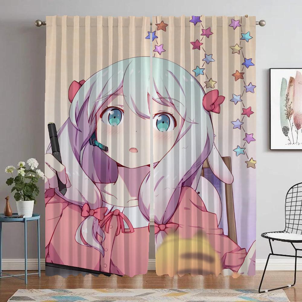 Window Curtain for Room 2 Panel Eromanga Sensei Shades Modern Living Room Curtains Partition Home Interior Curtains Kitchen