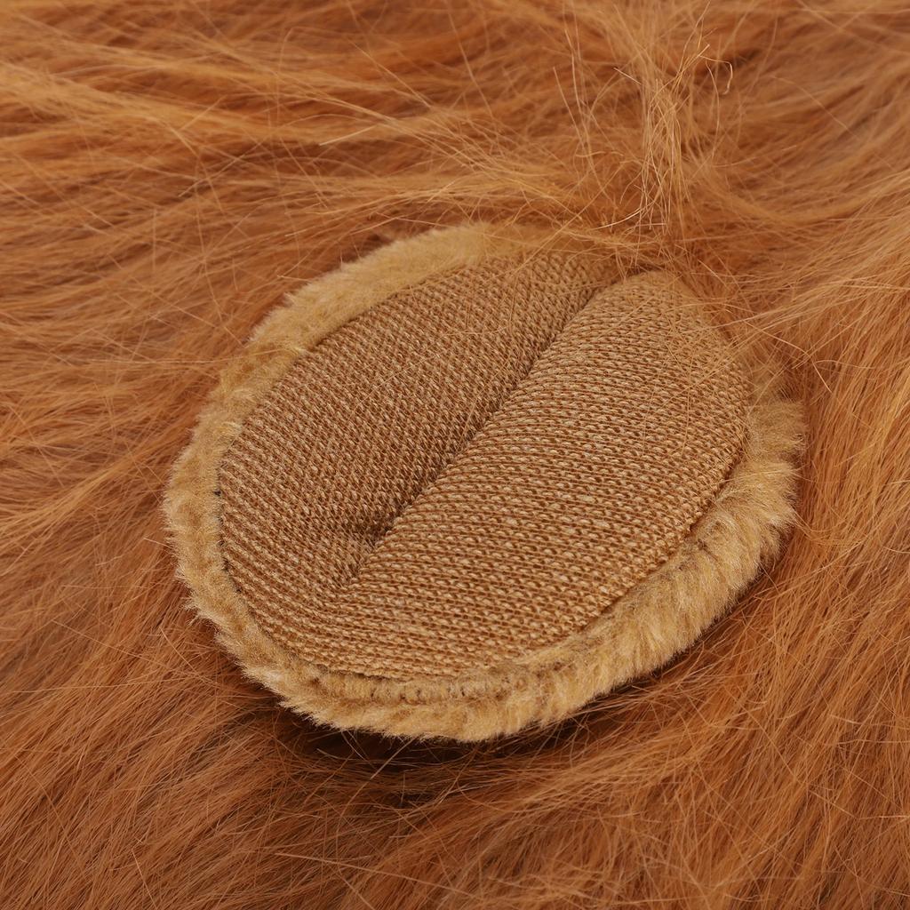 Dog Lion Mane Light Brown Pet Headgear Costume Wig Decoration Tool For Dog Performing Cosplay