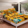 Twin Bed Sheets for Rv Camper Happy Camping Fitted Sheet for Kids Teens, Cartoon Camping Accessories Bedding Set Camper Decor Outdoor Adventure
