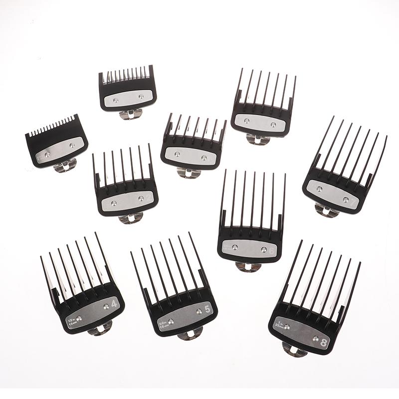 10 Adet/Set Elektrikli Saç Kesme Makineleri İçin Sınır Tarağı Berber Dükkanı Pro Kesim Kılavuz Tarağı Konumlandırma Kumpasları Tarak Saç Kesme Makinesi Koruyucu 10 Adet Profe