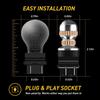 2x 3157 AUXITO LED Kierunkowskaz Przedni Sygnałowy Żarówki CANBUS Bursztynowy Jasny Super HD EV