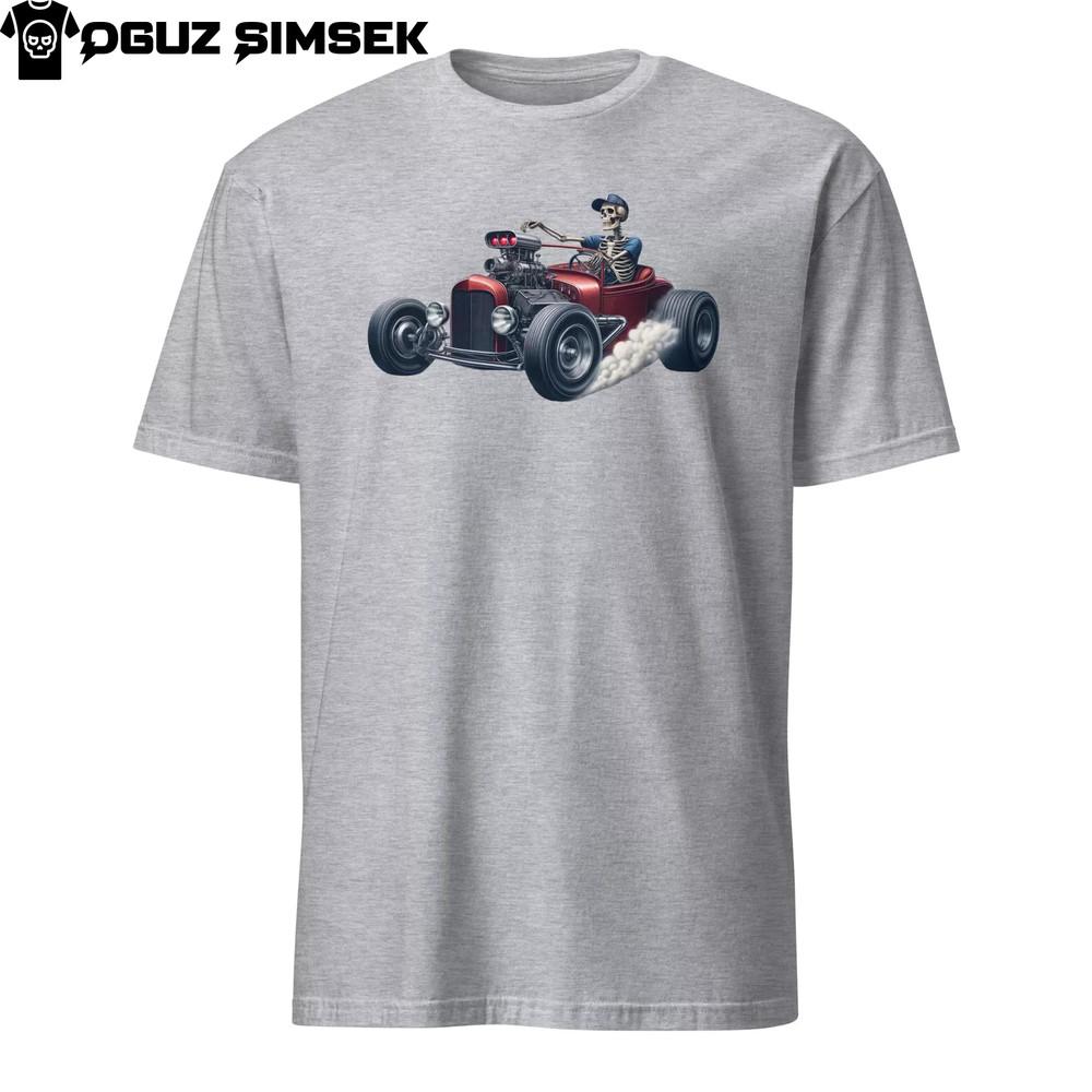 

Hot Rod Driving Skeleton Unisex T-Shirt | Unique Tee for Car Enthusiasts L