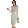 GRAXIA Cabaret Midi Tight Hostess Cabaret Club Lounge Eyelash Size L Dress, Dress, Off-the-Shoulder, Dress, Dress, Dress, Dress, Lace, Knee-Length