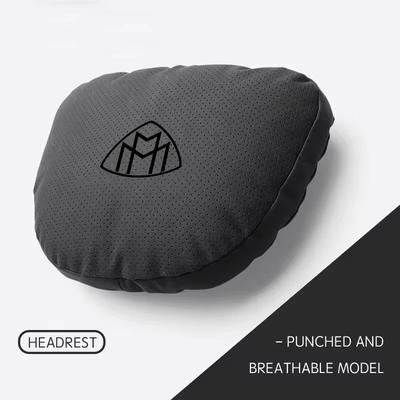 For Mercedes Maybach Car Accessories Adjustable Car Suede Seat Headrest Neck Pillow Soft Comfort Cushion Lumbar Support High-end