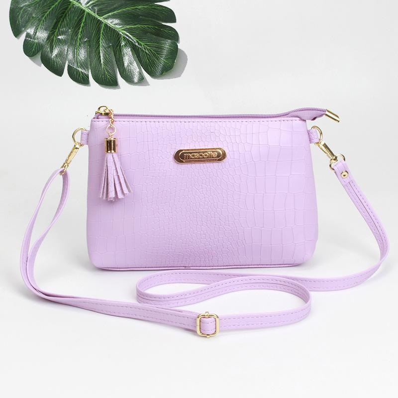 Mini bolso de hombro para mujer, bolsos de mensajero dulces cruzados de diseñador con borlas