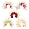 Party Attire Goddess Crown Tiaras Headband Multiple Colors Rose Halo Hairband  Stage Performance