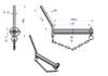 Hitch Pin with Bent Handle 25X175 Teger