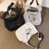 Japanese Style Messenger Bag, Solid Color Casual Satchel, Simple Large Capacity Functional Tooling Shoulder Bag