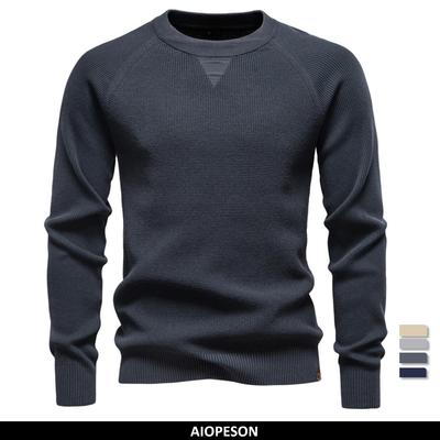 2025 Herren T-Shirt Langarm Einfarbig Markendesign Sozialer Pullover Herren