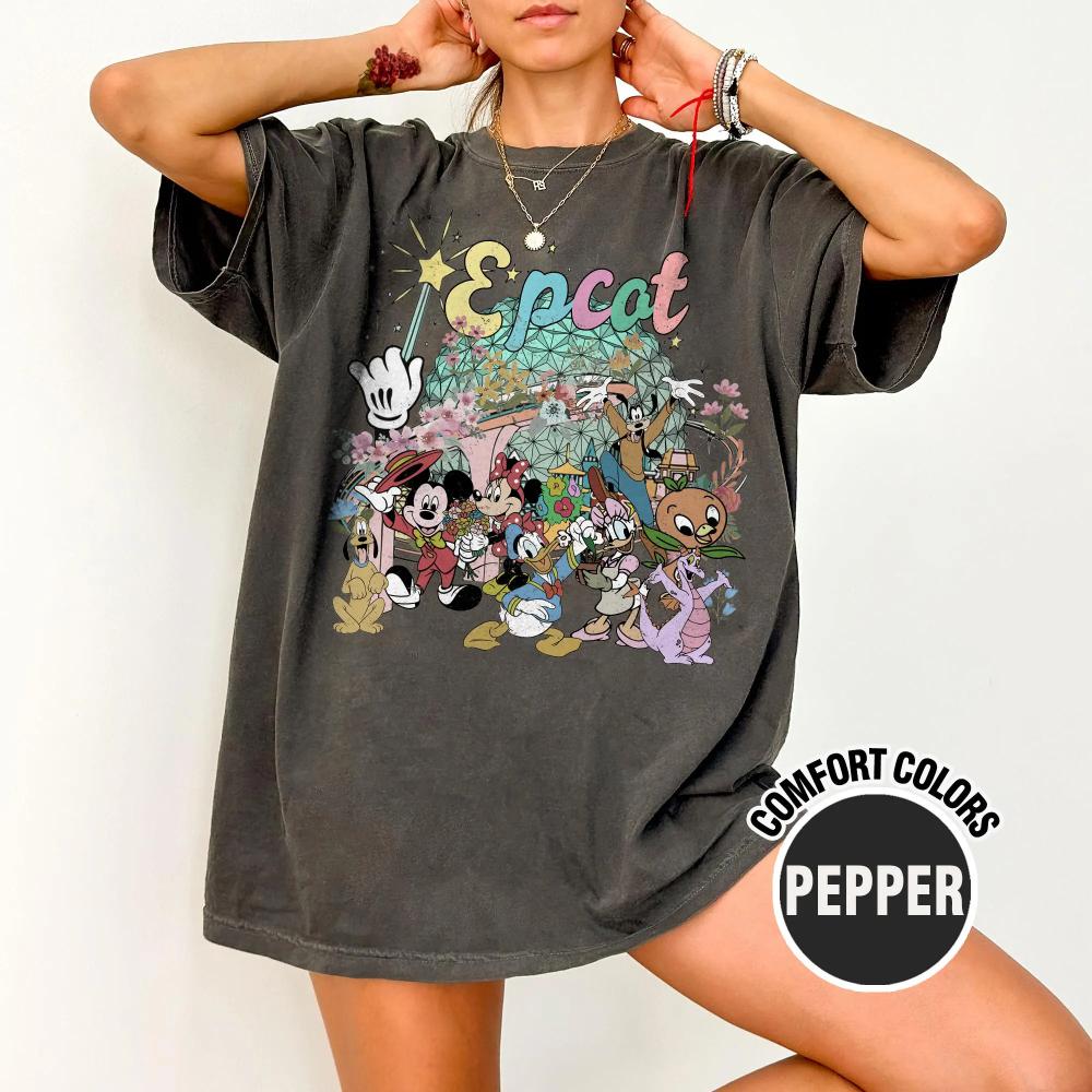 Mickey Friends Epcot Center Since 1982 Shirt Epcot World Tour Tee Epcot Travel Around The World Family Gifts S