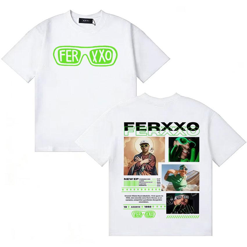 Ferxxo Reggaeton Pop Music Album 2025 Tshirt Unisex Women High Quality Summer T Shirt Teenagers Cotton Oversized Crewneck Tee Shirt
