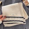 Winter Luxury Design Women Warm Knitted  Wool Scarf Solid Thicken Shawl Soft Cashmere Scarves Pashmina Neckerchief Blanket