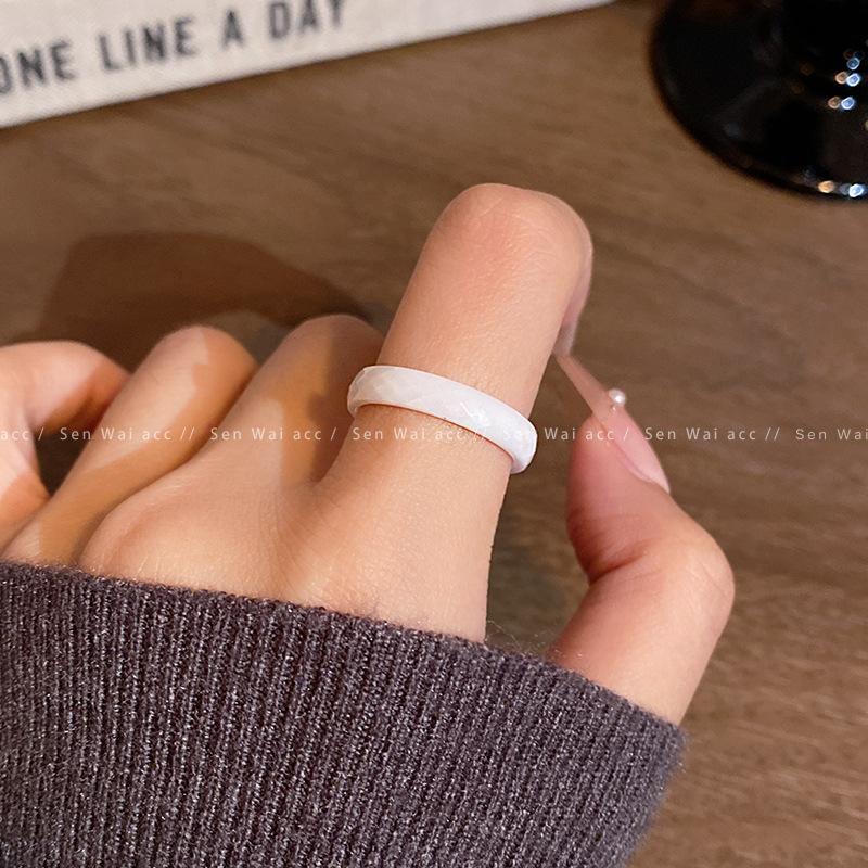 Design Plain Ring Ring Women's New Chinese Style Index Finger Ring National Style Jewelry