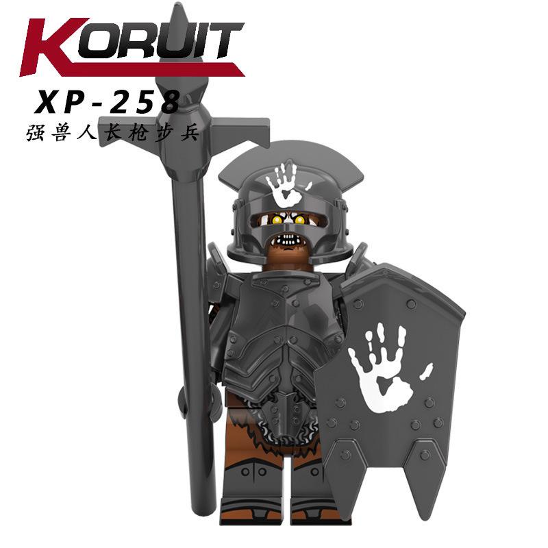 Kt1033 Strong Orc Warrior Army Building Block Figurine Ring Ring Assembly Toy