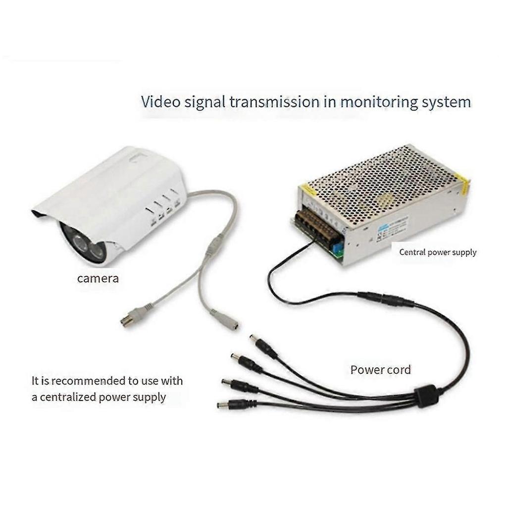 Dc 1 In 4 Power Cable 1 In 4 Out Branch Cable 12v To Centralized Power Supply Monitoring Camera Acc