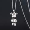 Violent Little Bear Titanium Steel Necklace for Men's Trendy Hip Hop Couple Punk Pendant Versatile Accessories for Women