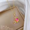 Multi-Element Style Copper Micro-Inlaid Necklace Combination Female Real Gold Electroplated Exquisite Collarbone Chain