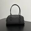 New top-layer cowhide underarm pillow bag one-shoulder casual zipper bowling women's bag old money style minimalist bag
