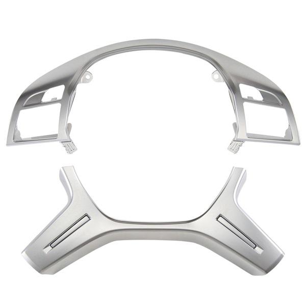 Silver Plastic Steering Wheel Cover Trim for Mercedes C/E/M Class