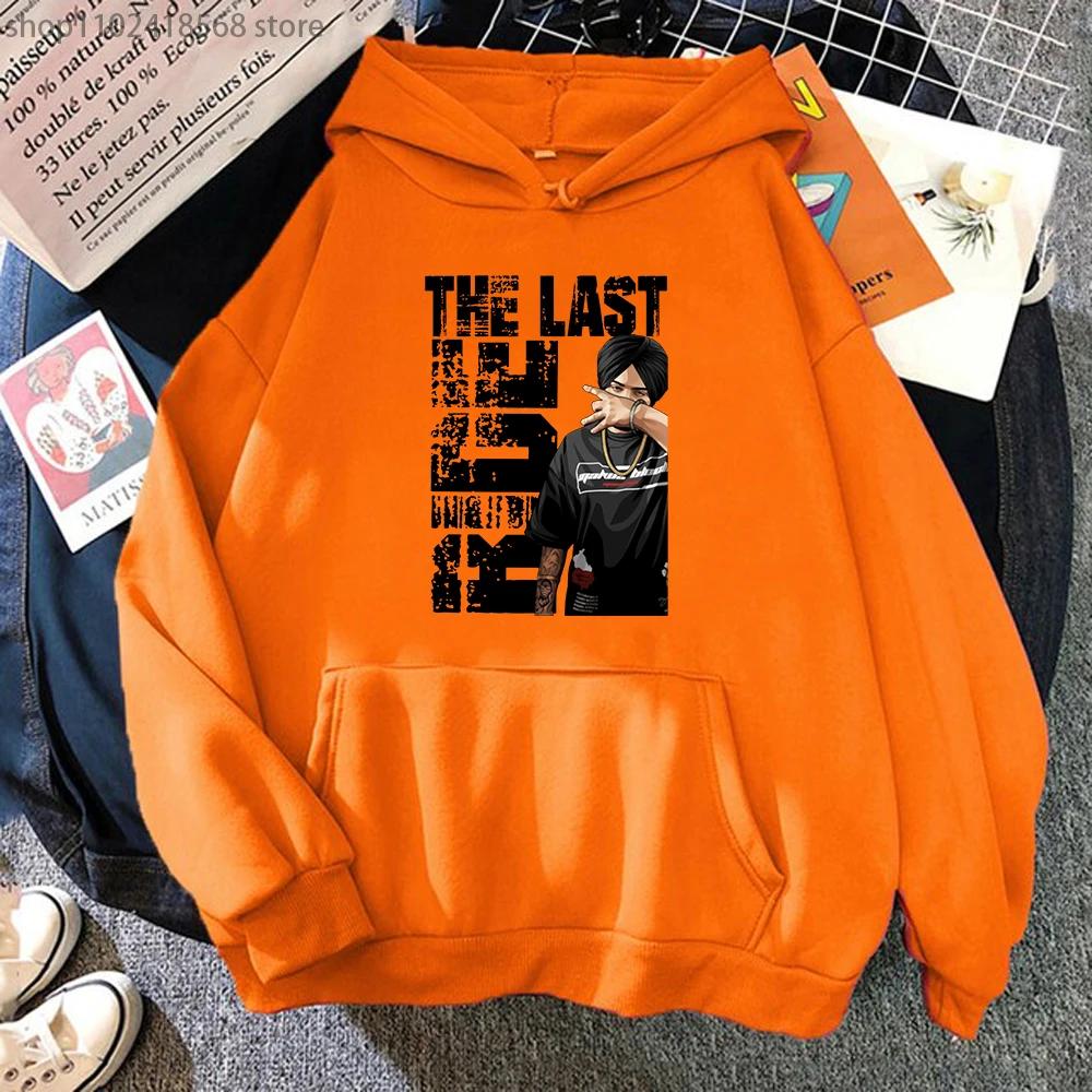 Sudaderas con capucha para hombre Sudadera Sidhu Moose Wala Retro Rapper Indio Streetwear Mujer Estampado Cuello Redondo Gráfico