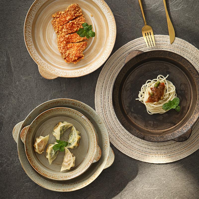 Light Luxury Plate Dish Steak Dining Plate Creative Western Dish Pasta Plate Japanese Tableware Internet Celebrity