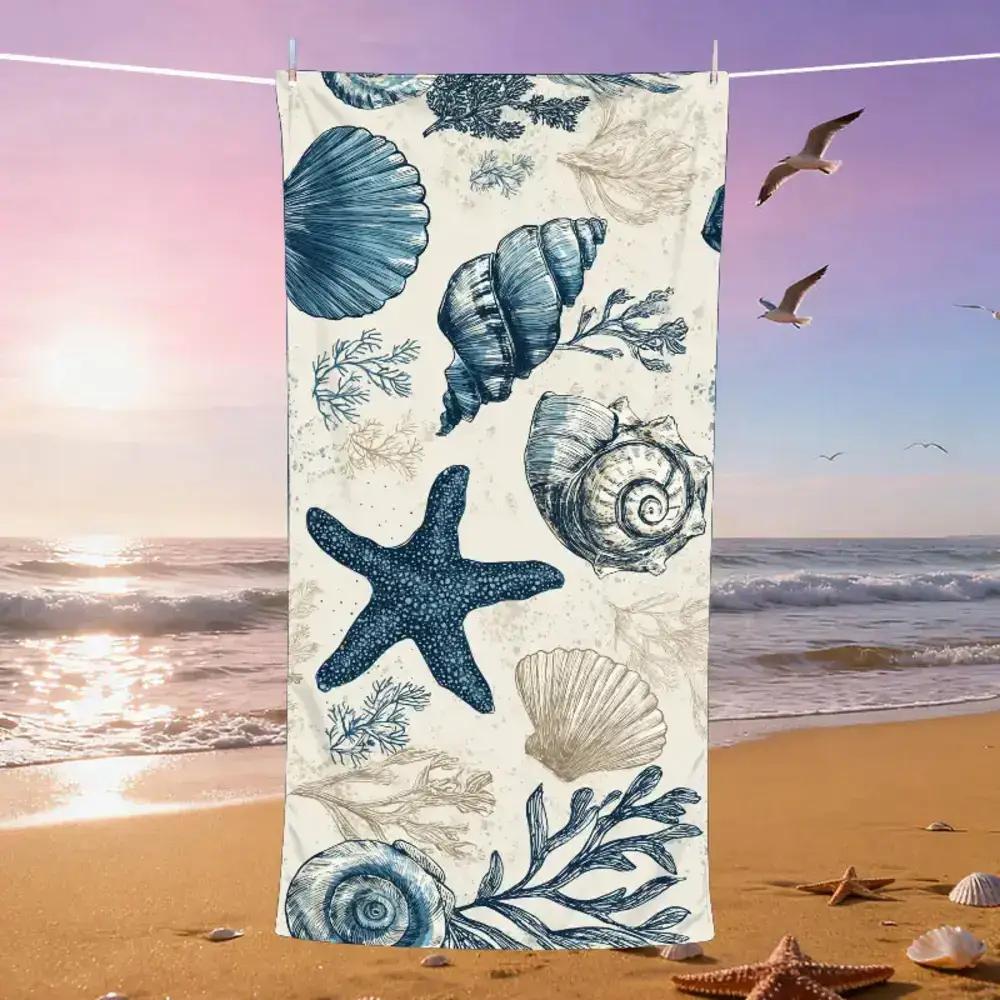A Beach Towel Featuring Intertidal Zone Organisms,Perfect for Ocean Festivals.Absorbent, And Quick-Drying,Underwater Coral Reefs