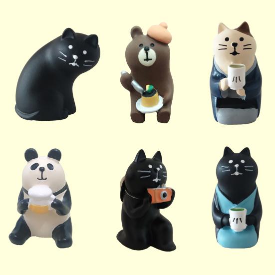 Mini Cat Model Small Garden Decor Resin Miniature Zakka Cat Figurine for Fun