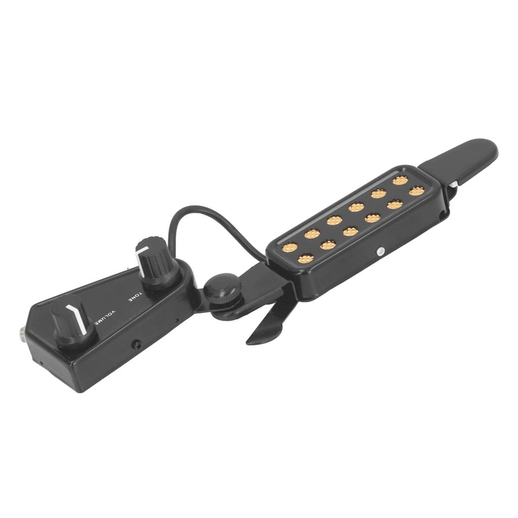 Acoustic Guitar Pickup Volume Adjustable Magnetic Guitar Pickup with 3 Meters Cable Black