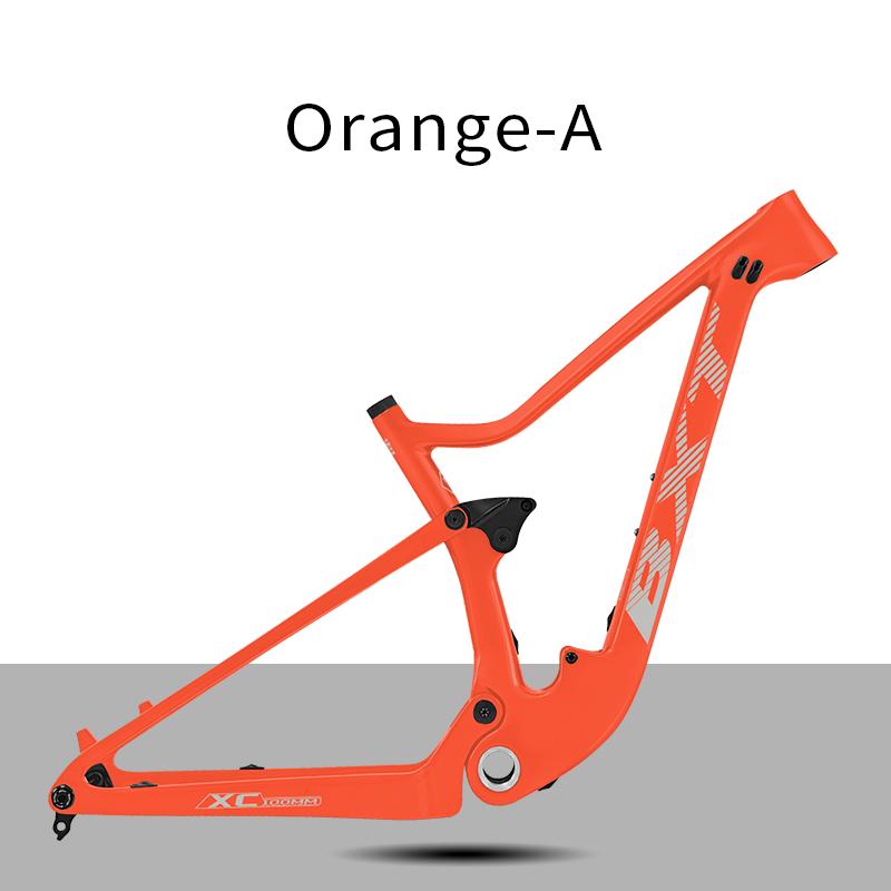 BXT 29er Полная подвеска Рама Boost 148*12 мм Углеродная Рама для Велосипеда use UDH Петух XC Кросс-кантри Углеродная Рама S оранжевый