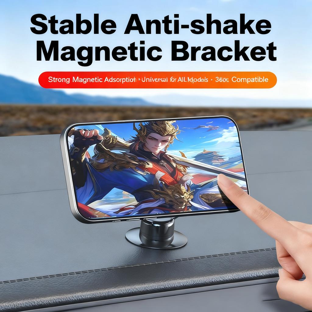 Magnetic 360° Car Phone Holder Mount Dashboard Smartphone Mobile Stand Bracket Cell GPS Support in Car For Most Mobile Phones