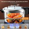 Pressure Cooker with Steaming Plate Small Pressure Cooker Household Stovetop Pressure Canner for Gas Stove Induction Cooker